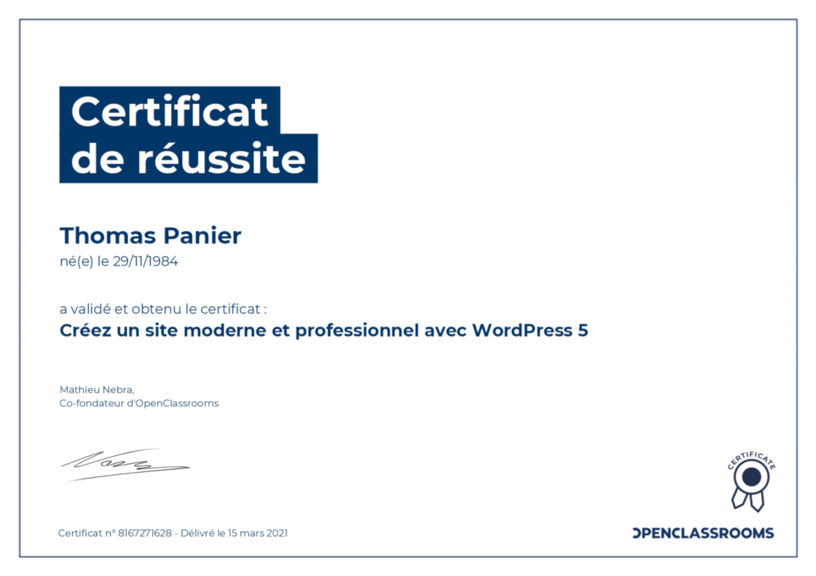 certificat wordpress